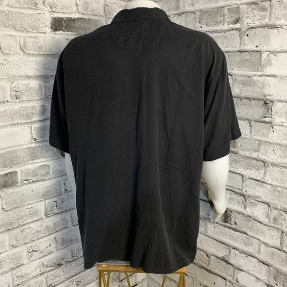 Tommy Bahama Baseball San Francisco Giants Button Up Shirt Mens XL Black Silk - Picture 5 of 11